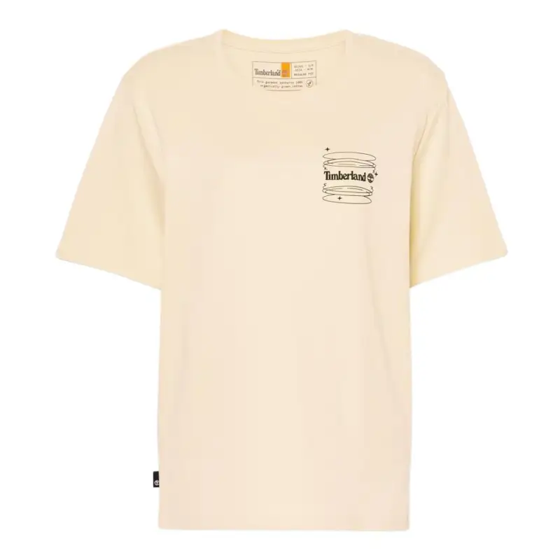 Timberland T Shirts Women's Ivory Crew Neck Moderate