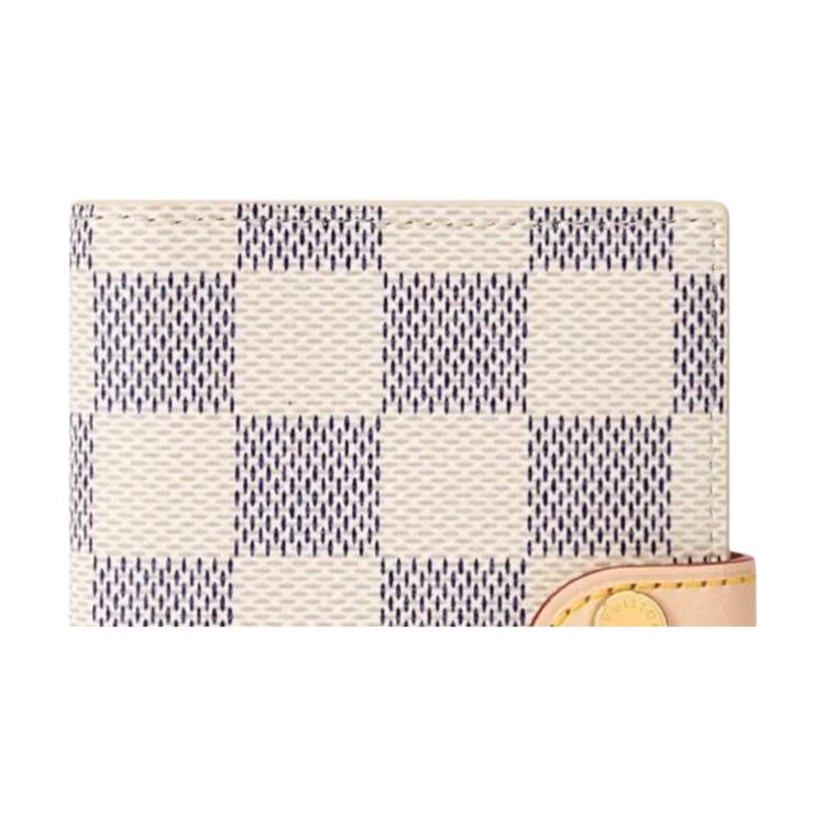 Женская сумка Louis Vuitton LOUIS VUITTON Damier Azur (бежево-лавандовая) — фото 4