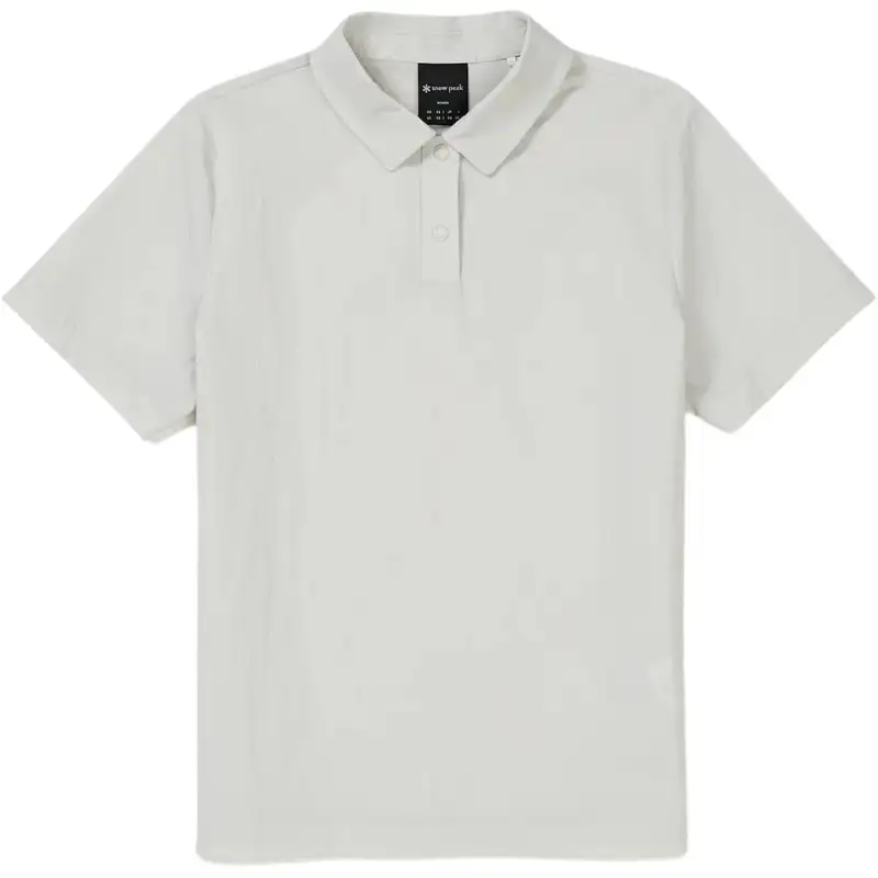 Snow peak Xuefeng Root solid color button-down short-sleeved Polo shirt for women