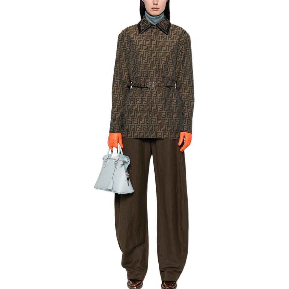 Женская куртка Fendi (коричневая) — фото 4