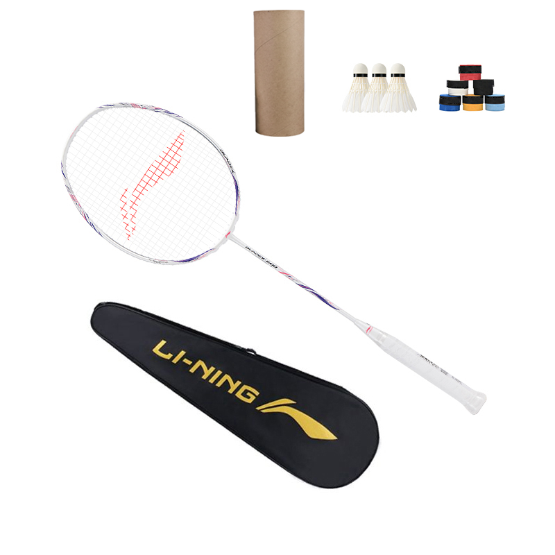 Li Ning Blade Shadow 600 Full Carbon Badminton Rackets Speed Type Enhanced Swing Speed Professional 675MM White