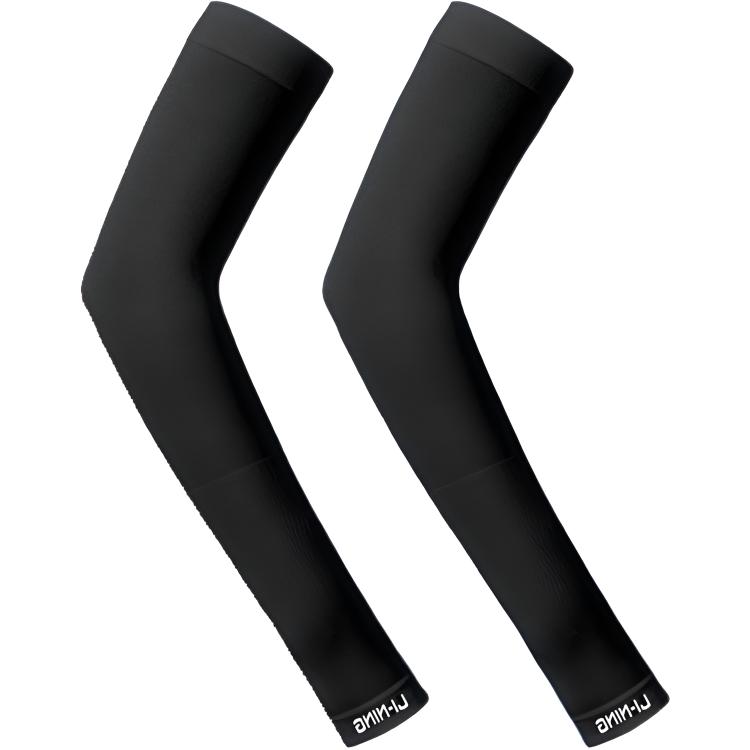 Li Ning, silk ultra thin polyurethane elastic black sleeves for men and women, sun protection, for beloved