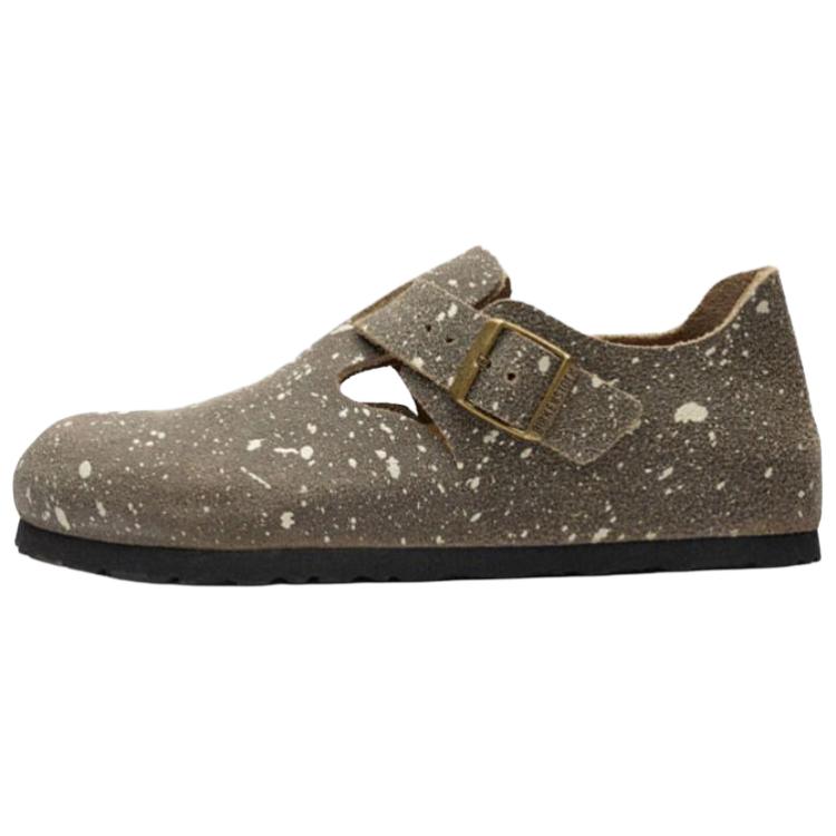 Женские сабо Birkenstock x SONG FOR THE MUTE (серо-бежевые)