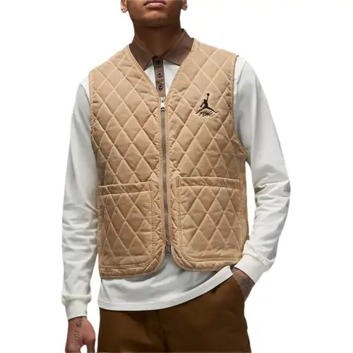Jordan Vests Men's Khaki V Neck Moderate Other