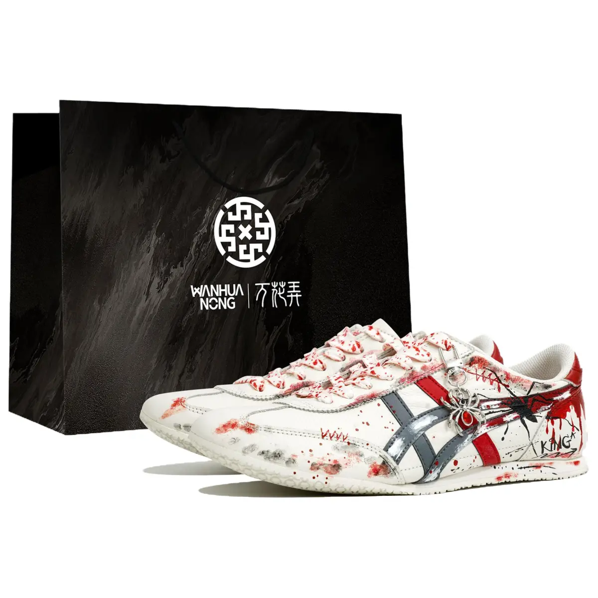 Onitsuka Tiger Machu Racer Kaleidoscope, Toxin, Shopping Bag Low top Casual Shoes Unisex Beige Black Red