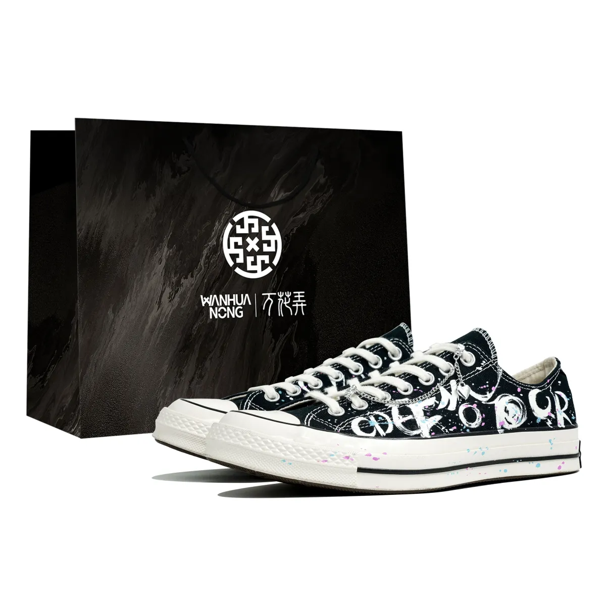 Converse 1970s All Star Kaleidoscope, Street And Alley, Shopping Bag Abrasion Resistant Low top Canvas Shoes Unisex