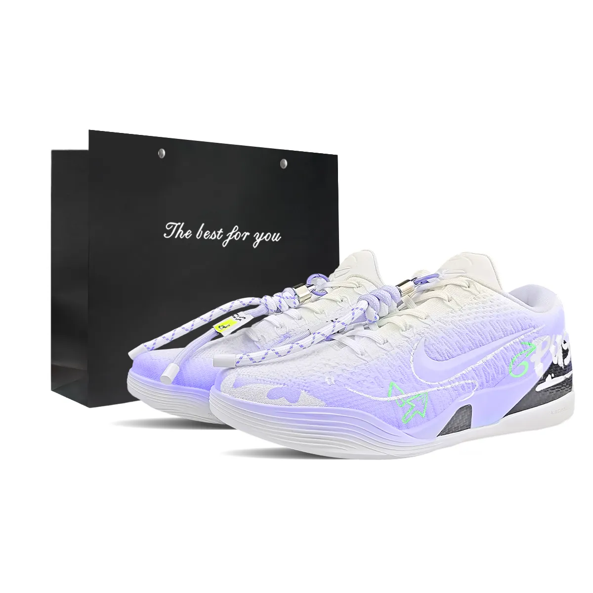 Nike Kobe 9 BNK Heartbeat Acceleration Purple, Field Elf Cushioning Abrasion Resistant Cushioning, Wear Resistant
