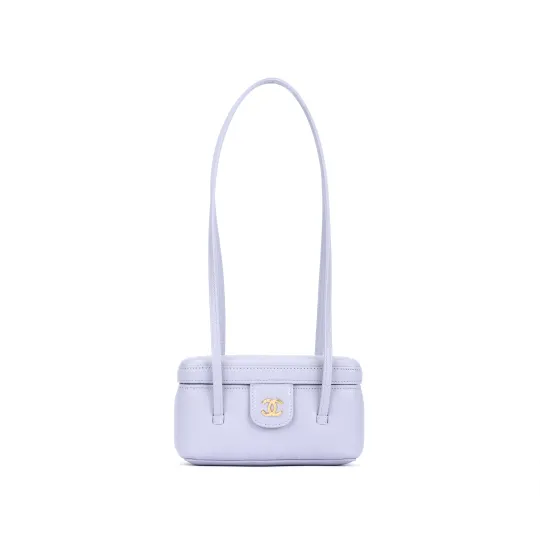 CHANEL Chanel Coco 26S Preppy Coco сумка-коробка старого бренда с логотипом из телячьей кожи женская сумка фиолетового цвета
