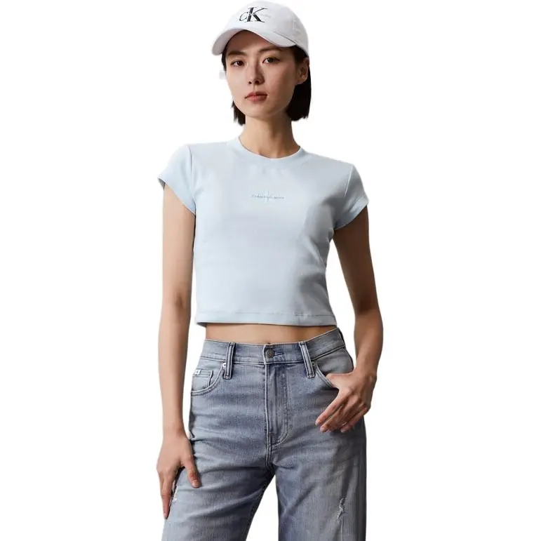 CALVIN KLEIN Regular T Shirt Women's Sky Blue