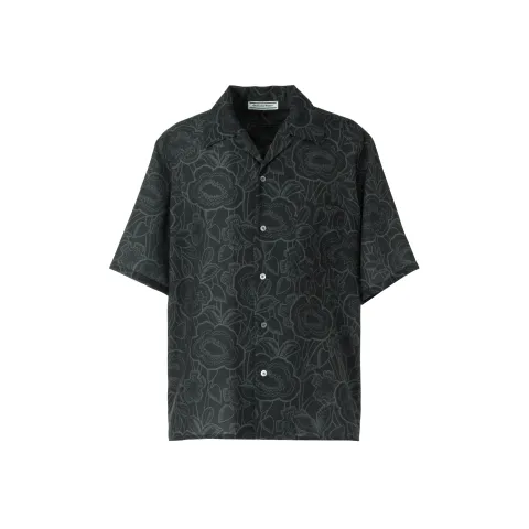 Onitsuka Tiger PRINTED SHIRT Men's Black/Ecru