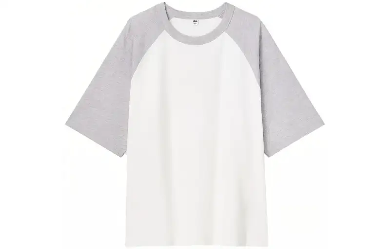 UNIQLO T Shirts Unisex Gray Crew Neck Moderate Straight Fit