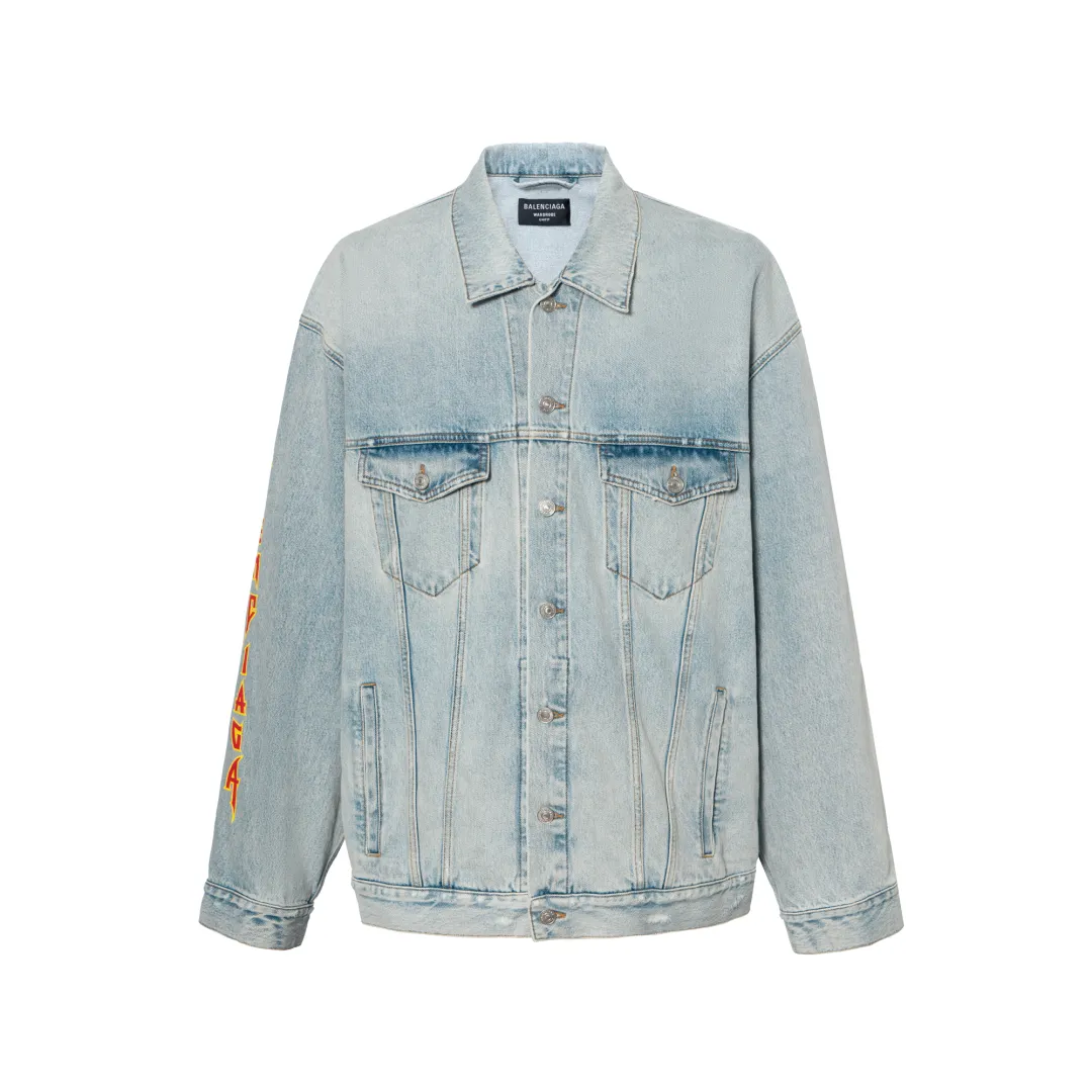 Balenciaga Denim Jacket Unisex Blue