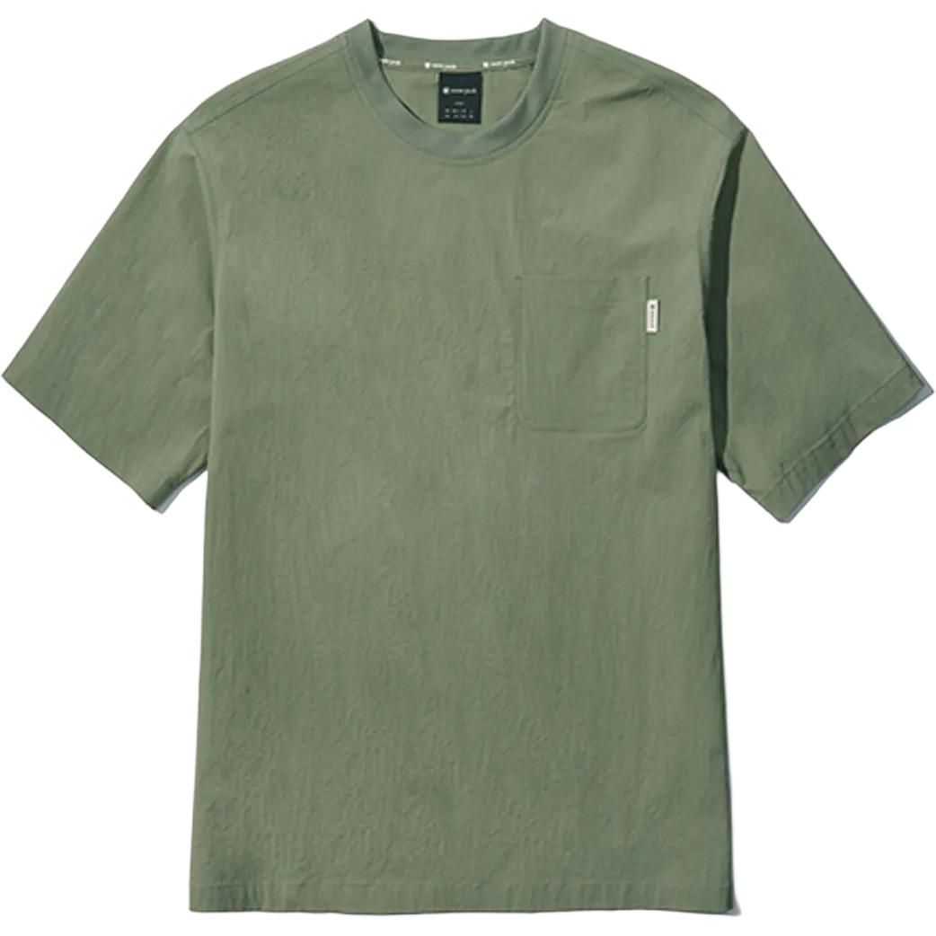 Snow peak Xuefeng Root solid color pocket round neck short-sleeved T-shirt men's style