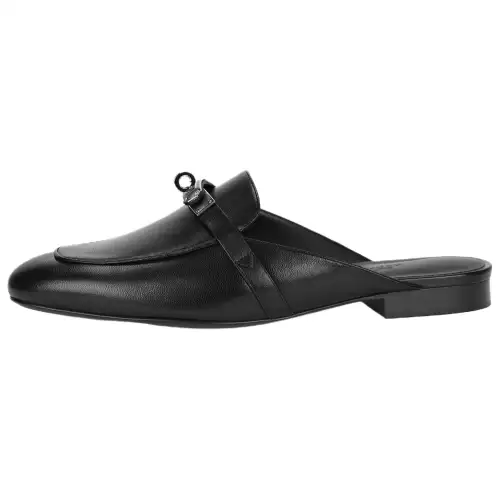 HERMES Oz Closed Toe Slippers Women's Black