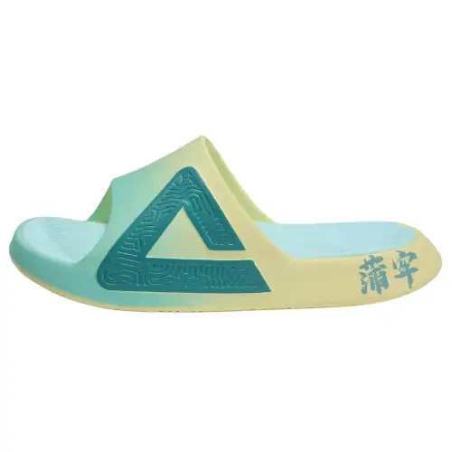 PEAK x IDX Tai Ji1.0 EVA Quiet Slide Slippers Men's Green Yellow