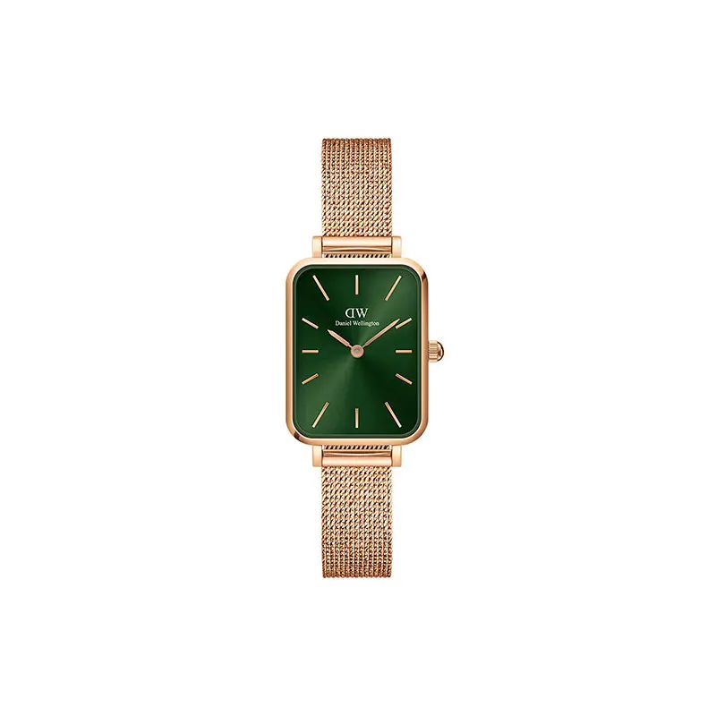 High quality quartz watch strap stainless steel, green dial, women's watch, hair band, retro universal gift box, light luxury style, quartz mechanism, 26mm