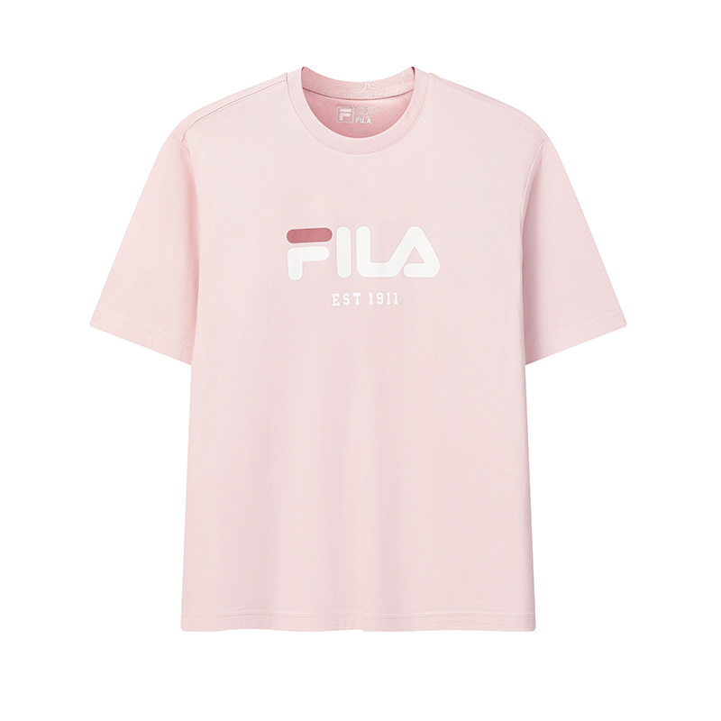 Мужская футболка Fila ORIGINALE (оранжево-серо-розовая)