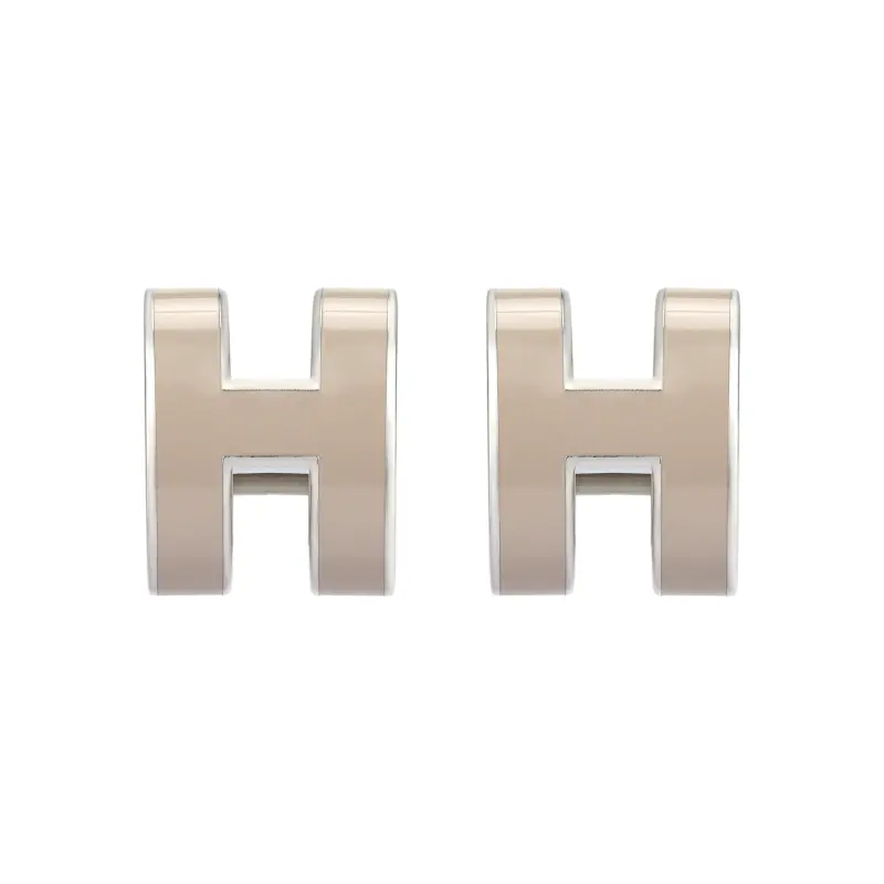 HERMES POP H Stud Earrings Women's