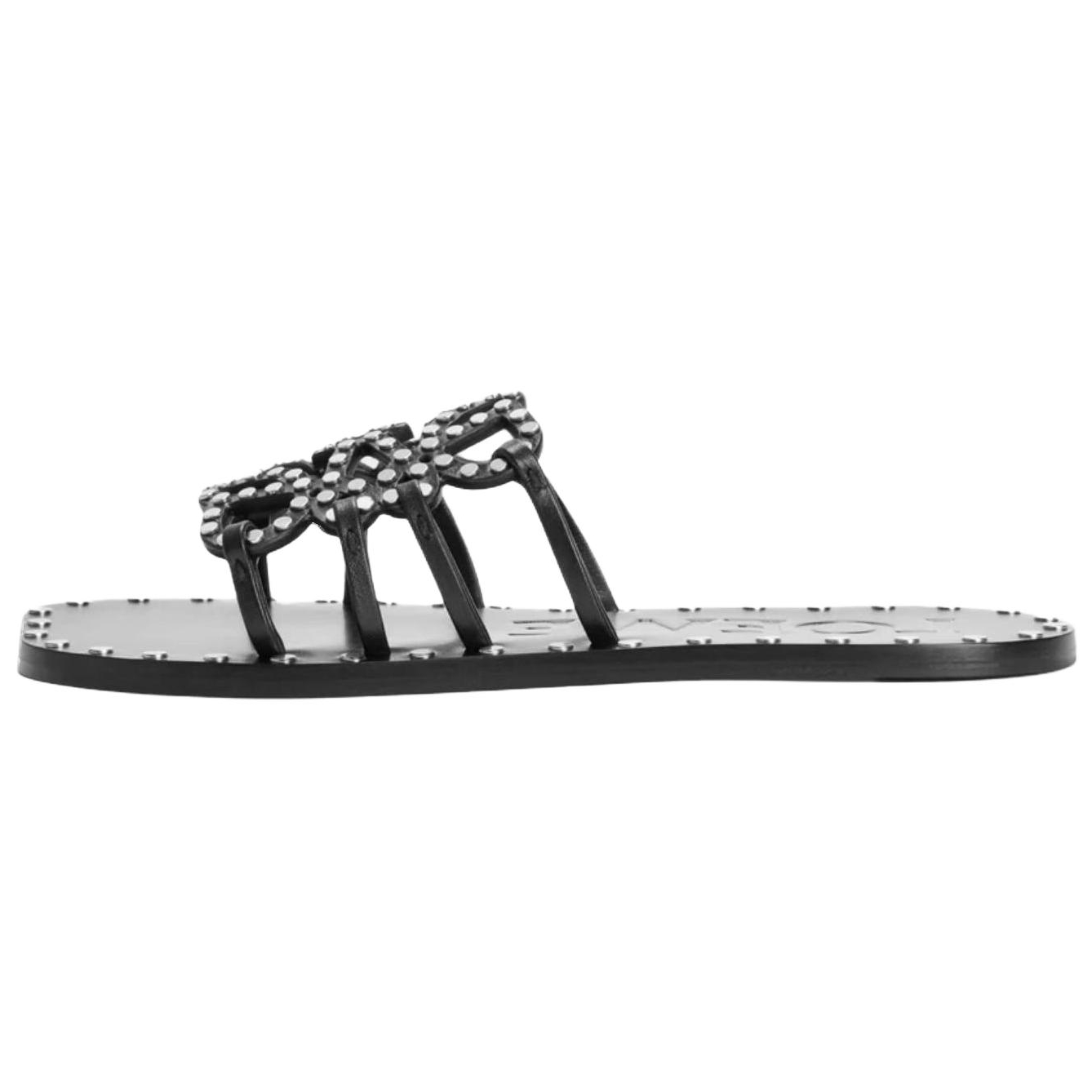 Женские сандалии LOEWE LOEWE Petal Anagram 0.5cm (черные)