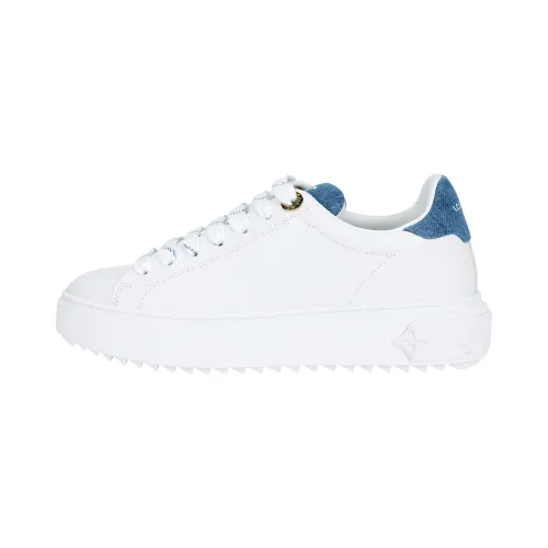 LOUIS VUITTON Time Out Sneakers 'White With Denim Blue' Women's