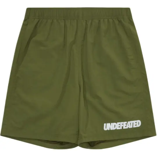UNDEFEATED SS26 повседневные тканые шорты с карманами и пятью полосками с логотипом, одинаковые по стилю для мужчин и женщин