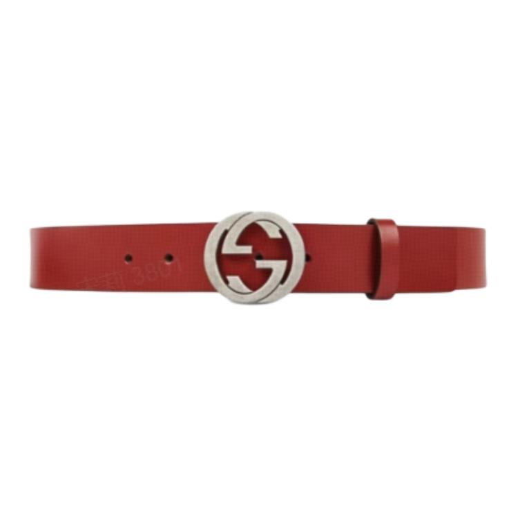 Мужской ремень Gucci Interlocking G (красный)