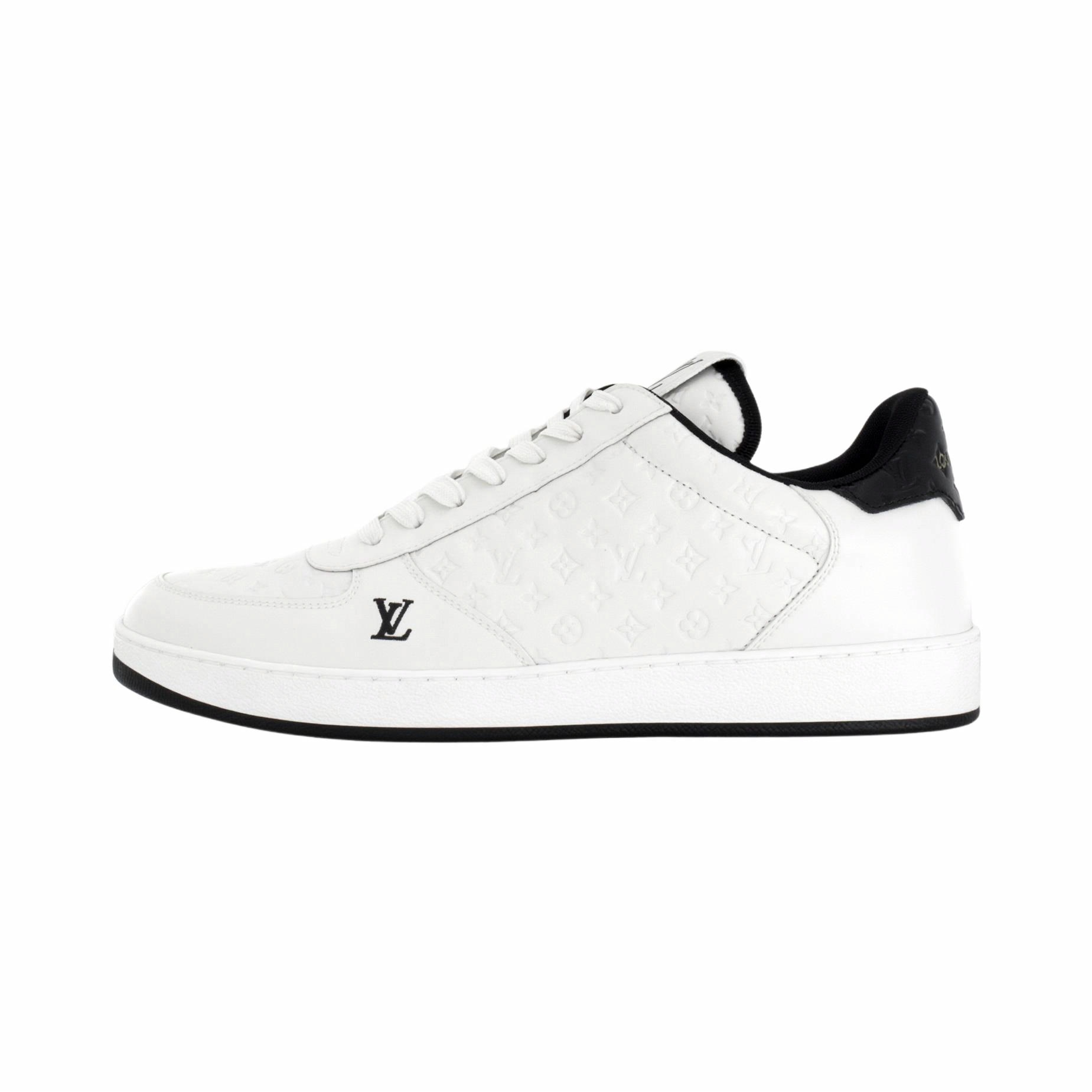 LOUIS VUITTON Rivoli Low top Skateboard Shoes Men's White Black