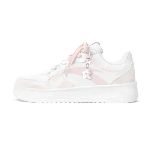 Anta Easy Liquid Kitten, First Culture Leather Low top Skateboard Shoes Women's Pink