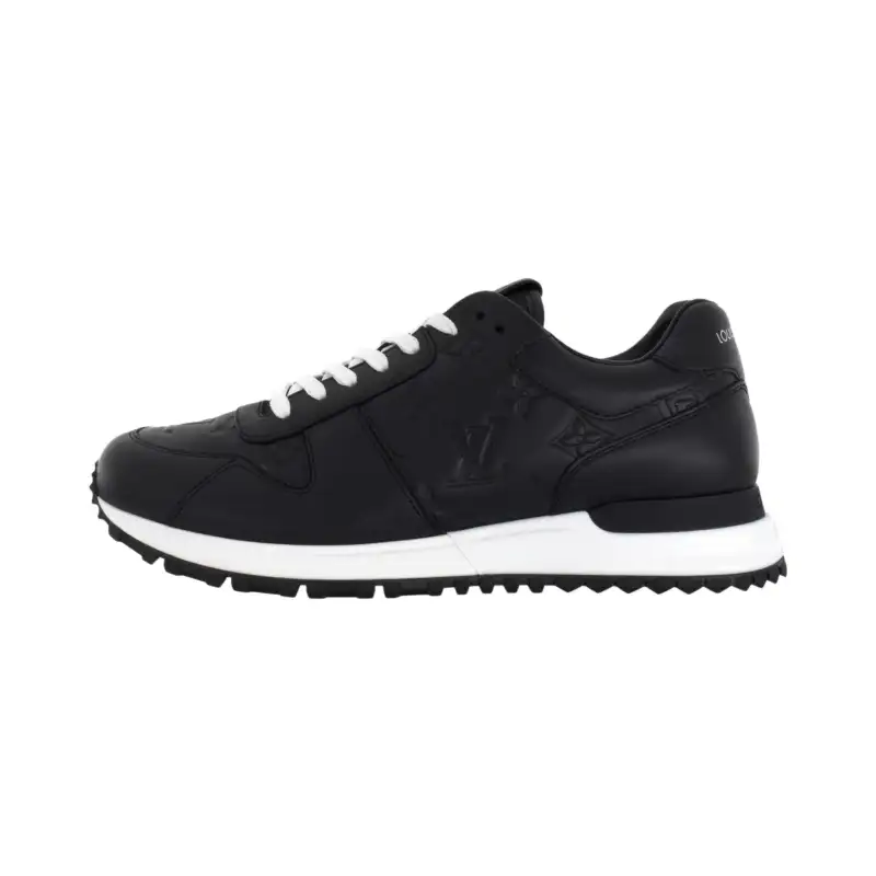 LOUIS VUITTON Run Away Cow Leather Low top Casual Shoes Men's Black