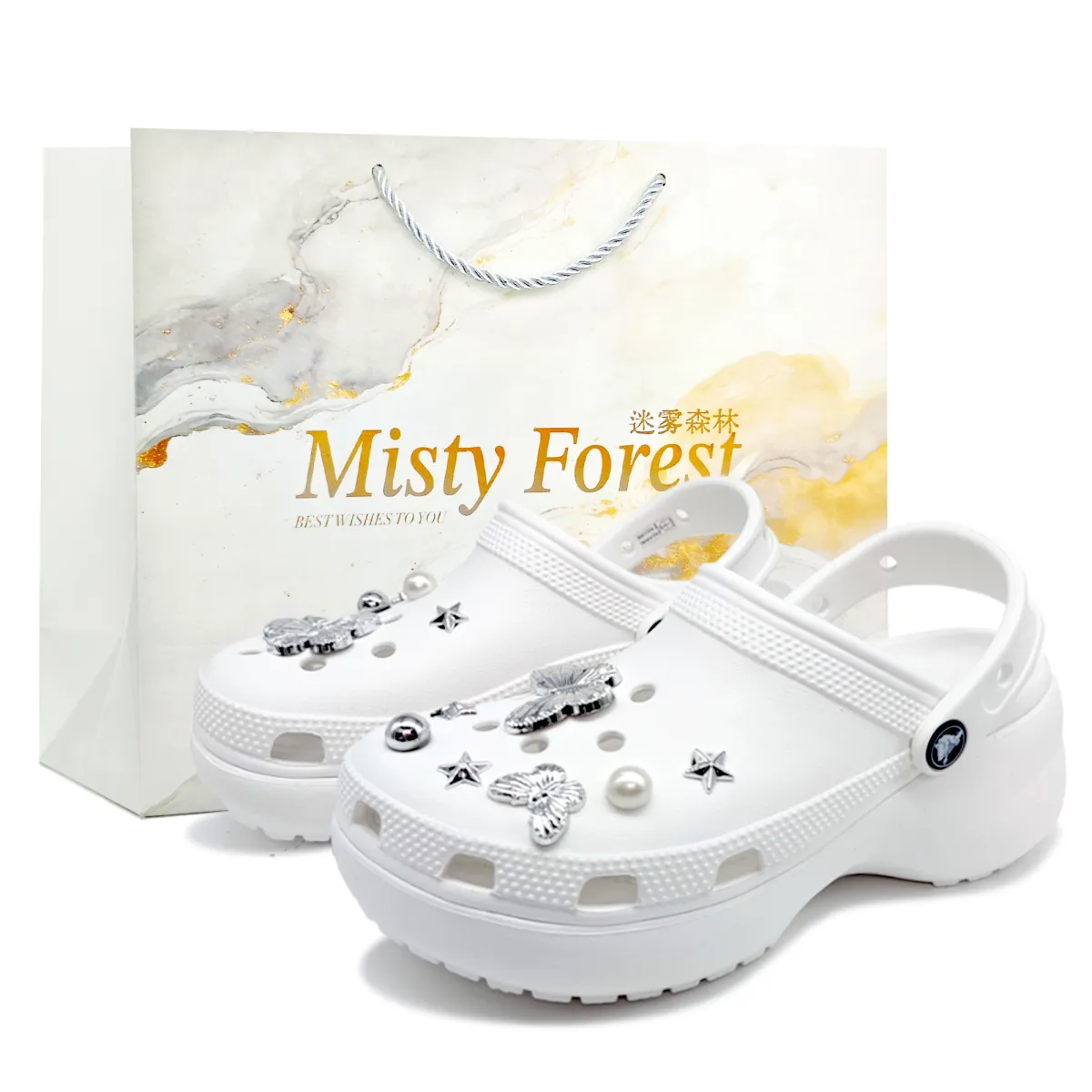 Crocs Classic Platform Clog Clogs Women's White