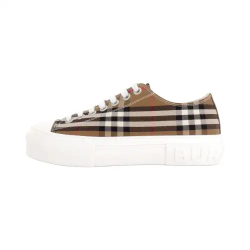 Burberry Low top Canvas Shoes Men's Brown