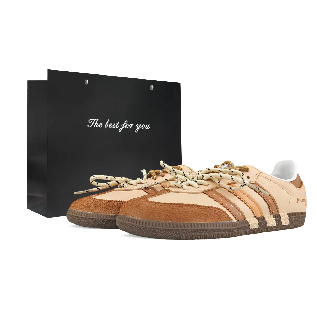 Adidas Originals SAMBA OG Abrasion Resistant Abrasion Resistant Low top Skateboard Shoes Unisex White Brown