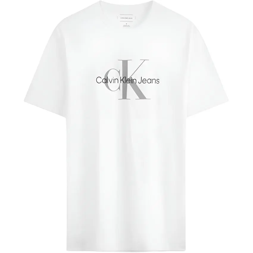Calvin Klein T-Shirts Men's White Crew Neck Moderate