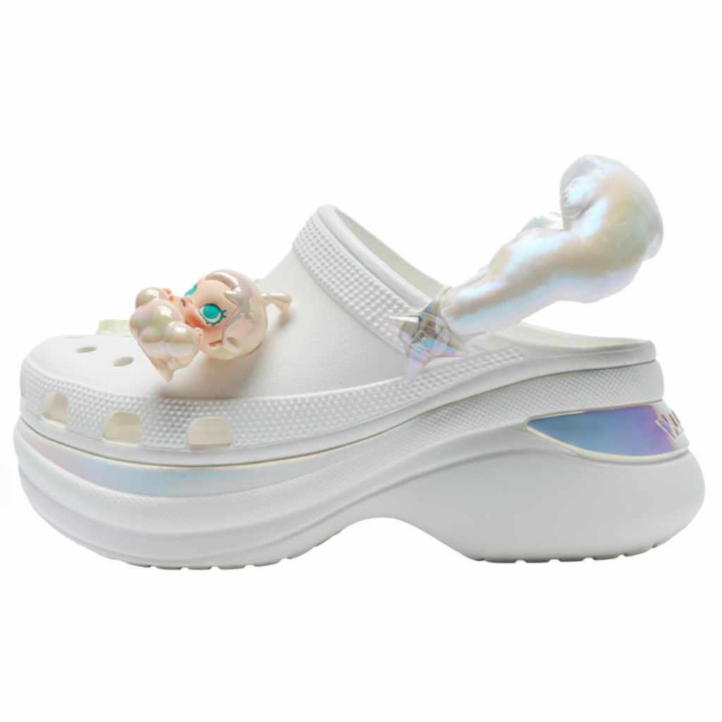 Женские сабо Crocs × POP MART MOLLY (белые)