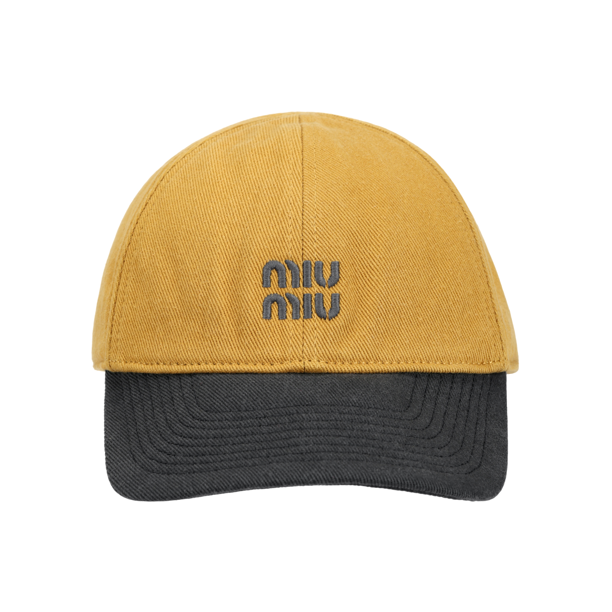 Кепка MIU MIU (желто-антрацитовая)