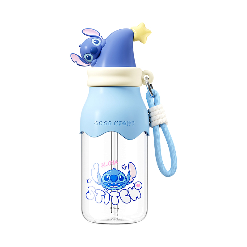 Disney Disney, children's plastic doll with animals with glass, cute high quality capacious glass, handheld gift box, strawberry, for beloved, 600 ml