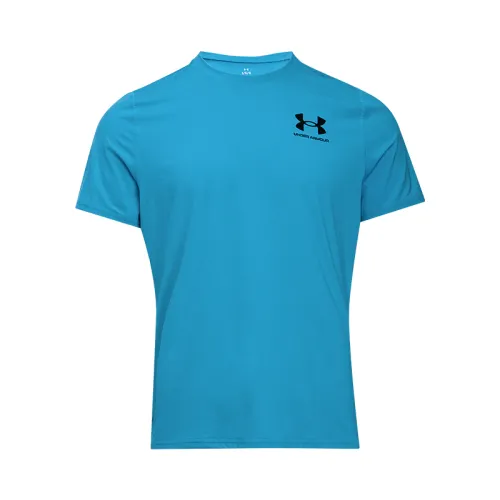 Under Armour HeatGear T Shirt Men's Ethyl Ether Blue/Black