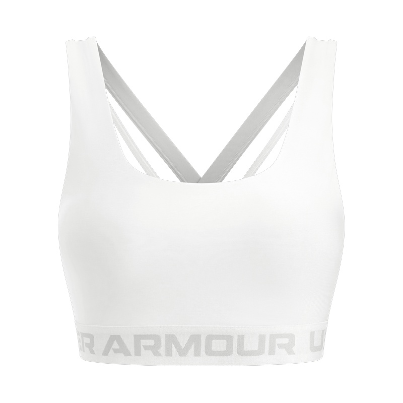 Женский спортивный топ Under Armour Mid-Bra (белый)