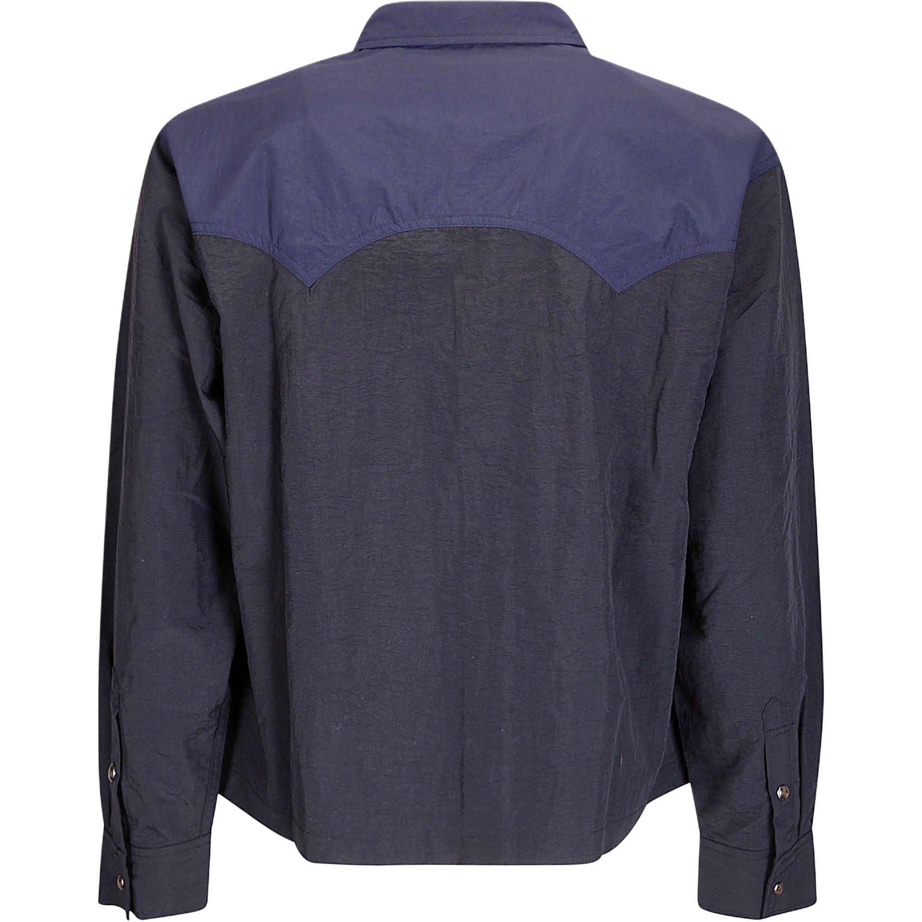 Мужская рубашка Brain Dead Nylon Western Shirt (черная) — фото 2