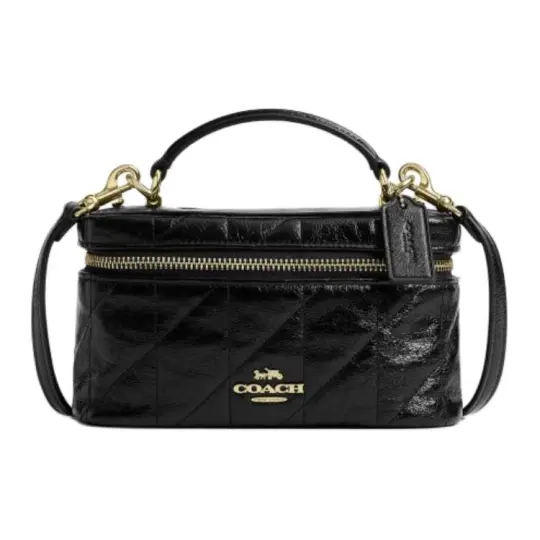 Сумка COACH RAINER 18 из коровьей кожи с логотипом, женская, маленького размера, черная