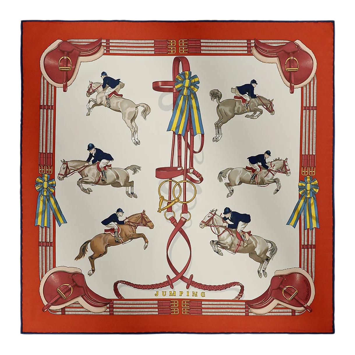 Женский платок Hermes (многоцветный)