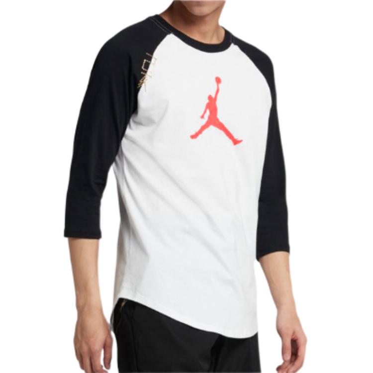 Мужская футболка Jordan CNY Raglan (черно-белая) — фото 2