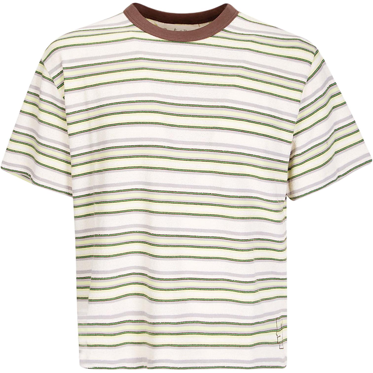 Мужские футболка Brain Brain Dead Looped Stripe T-shirt T (зеленая мультиколор)