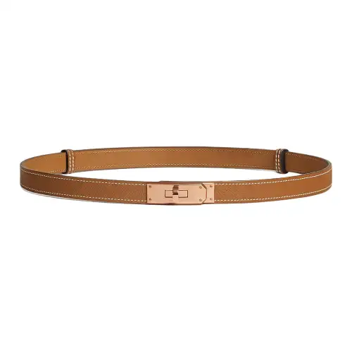 HERMES Kelly Calfskin Leather Belts Women's Width 1.8cm