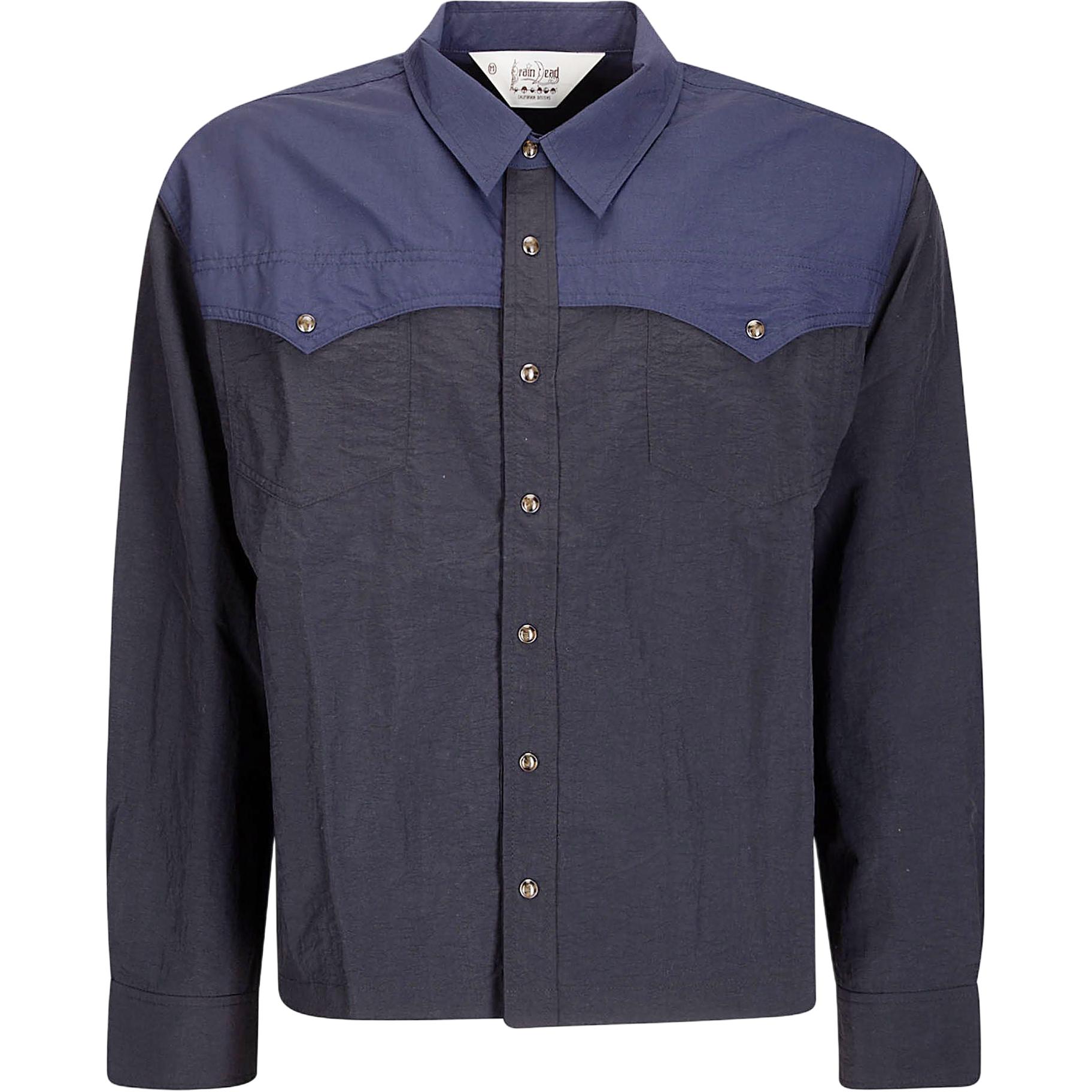 Мужская рубашка Brain Dead Nylon Western Shirt (черная)