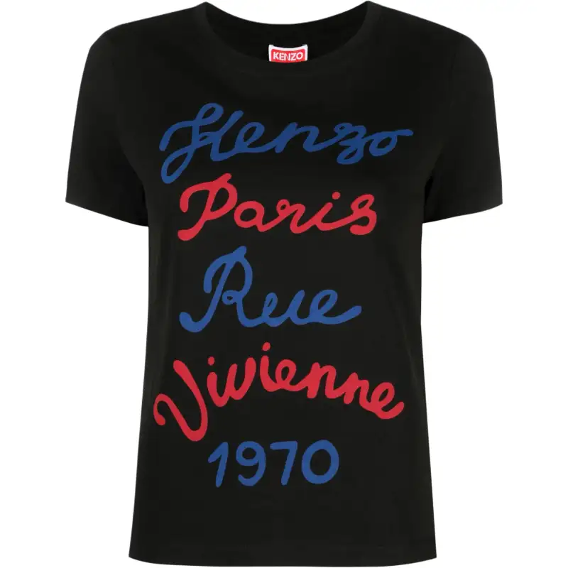 【Previous Season】slogan-print cotton T-shirt