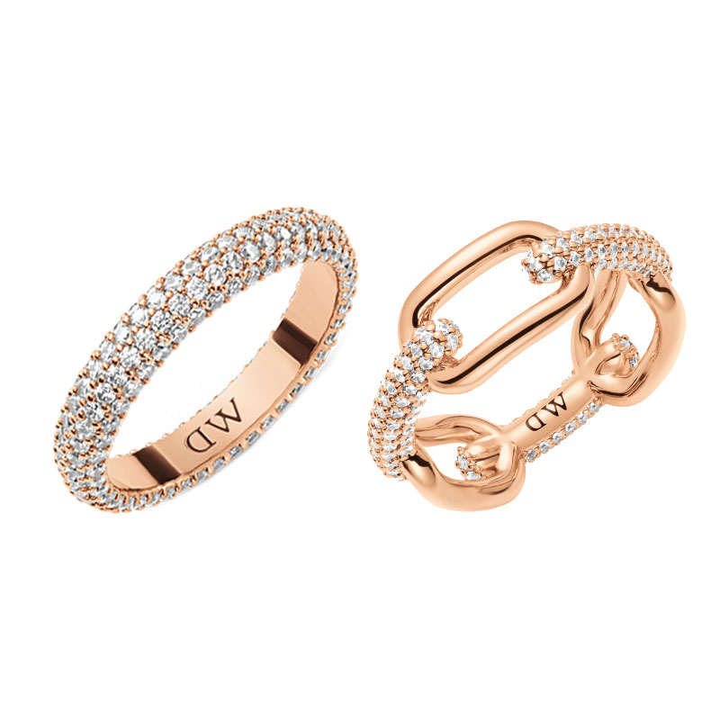 Daniel Wellington Daniel Wellington Starry, light luxury, high-end, niche design, synthetic cubic zirconia alloy brass ring, same style for men and women, couple model