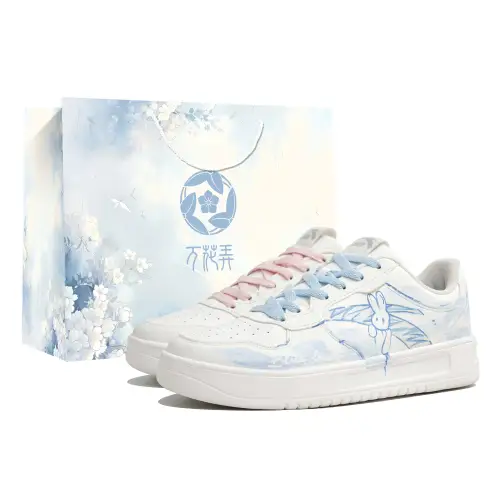 Anta Low top Skateboard Shoes Unisex Pink Blue Mismatched