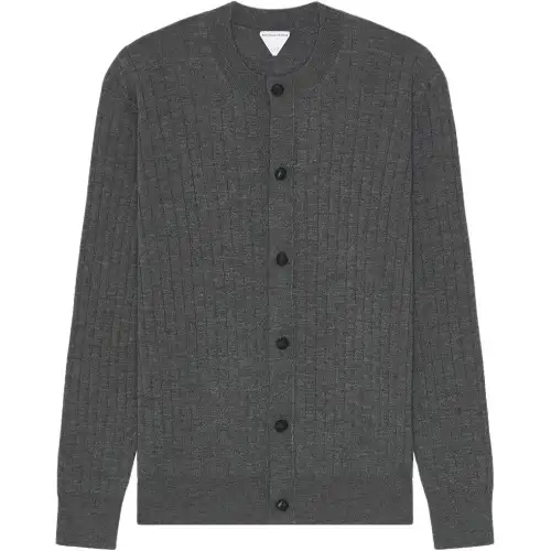 Bottega Veneta Long Sleeved Crewneck Cardigan