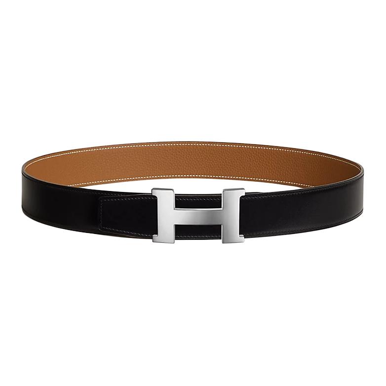 Мужской ремень Hermes HERMES Constance / 3.8cm (черно-золотой)